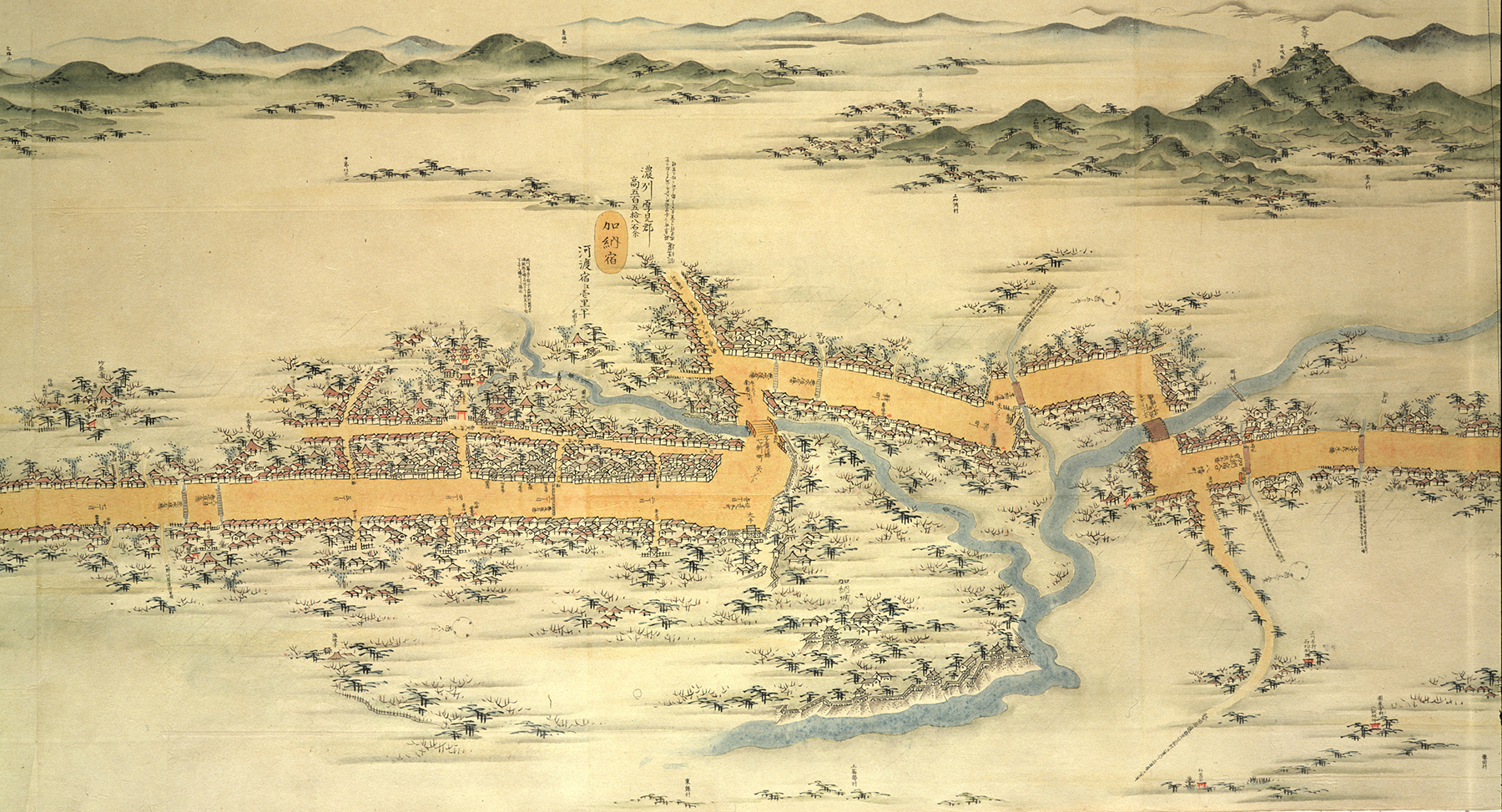 Nakasendo bunken nobe ezu (Illustrated map of Nakasendo), 9th volume (Partial)